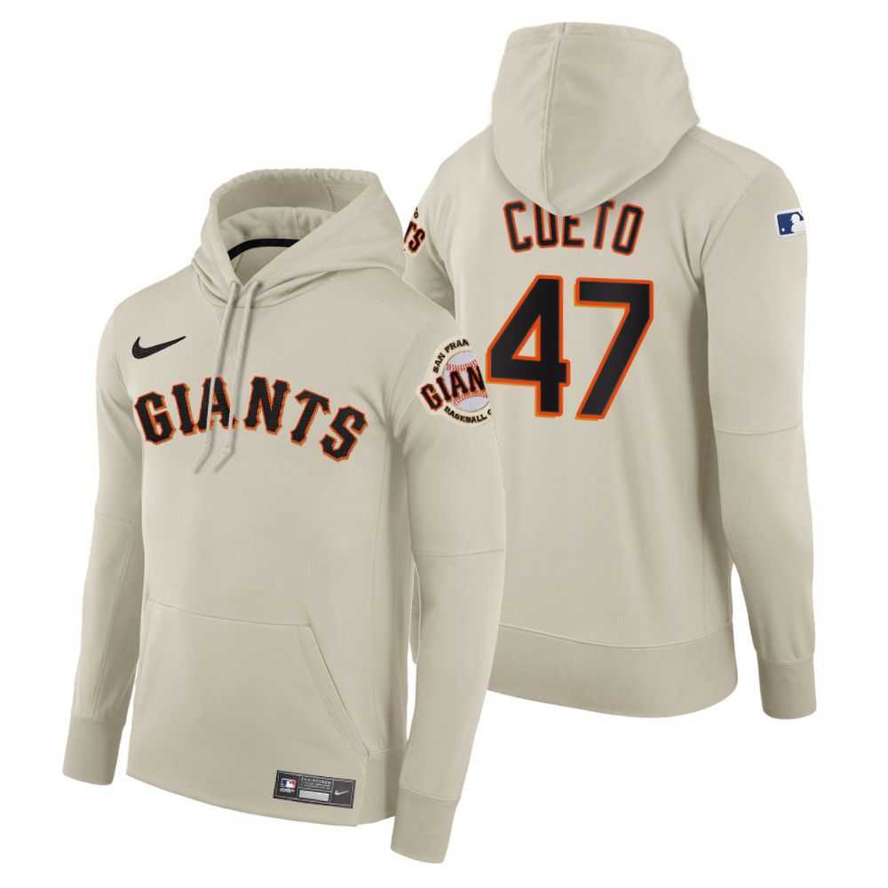 Men San Francisco Giants 47 Coeto cream home hoodie 2021 MLB Nike Jerseys